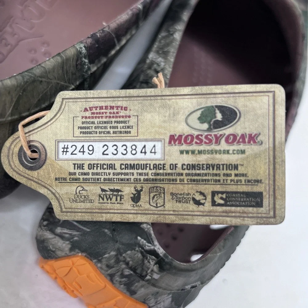Floafers Country Club Driver Mossy Oak Camo Slip On Loafer‎ Shoes Men's Size 8